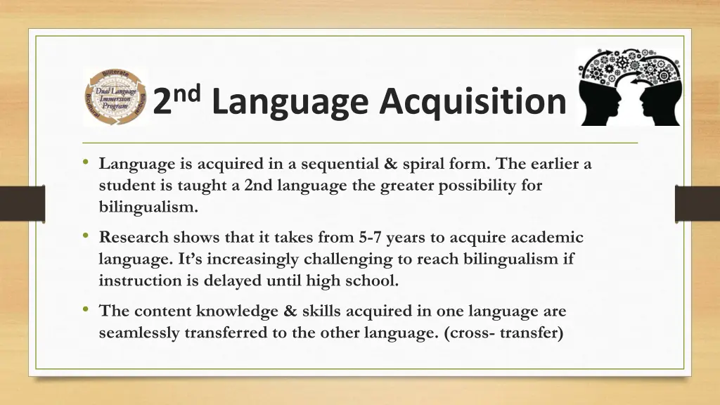 2 nd language acquisition