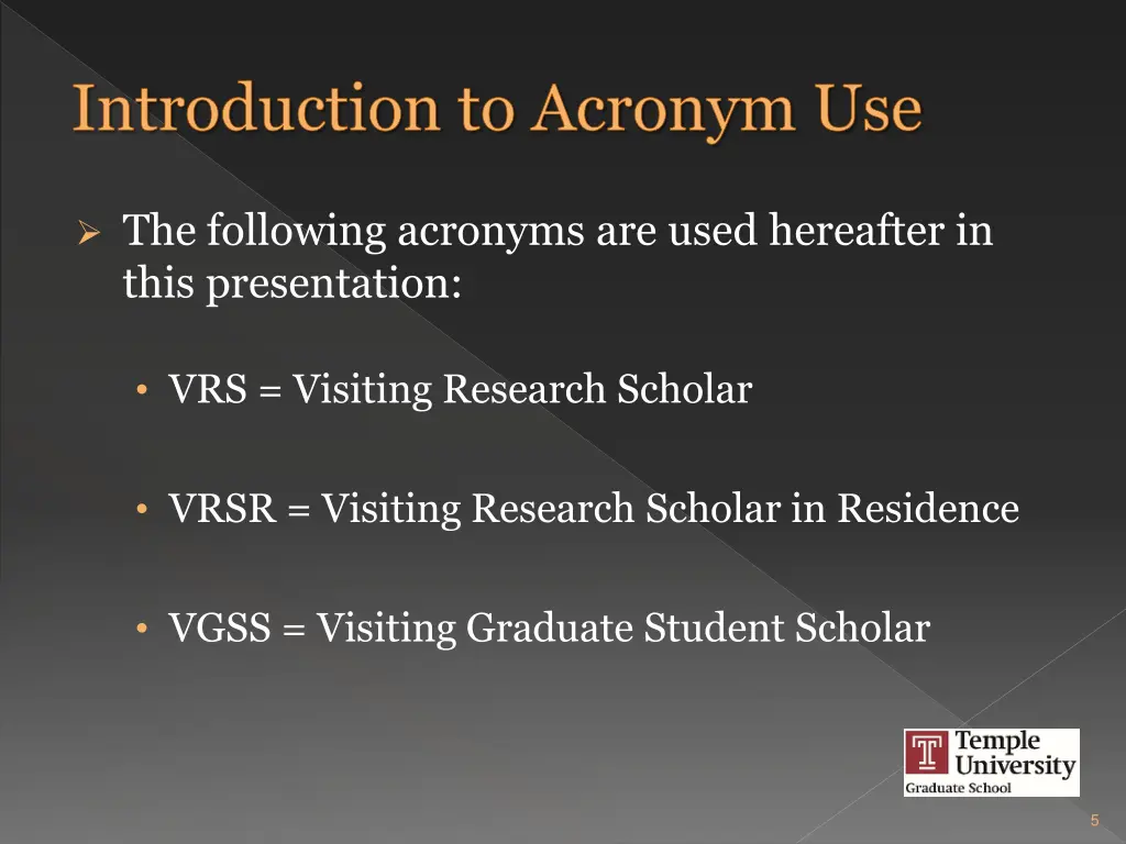 introduction to acronym use