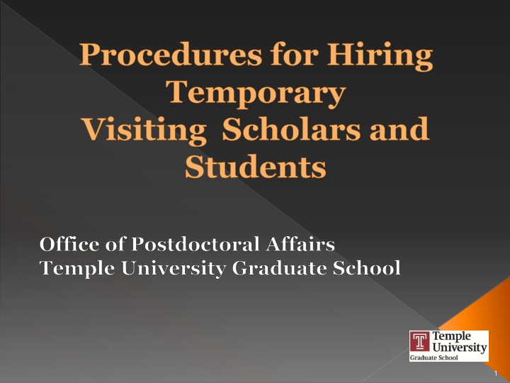 procedures for hiring temporary visiting scholars