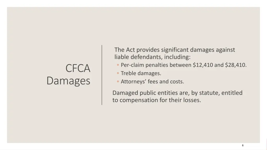 the act provides significant damages against