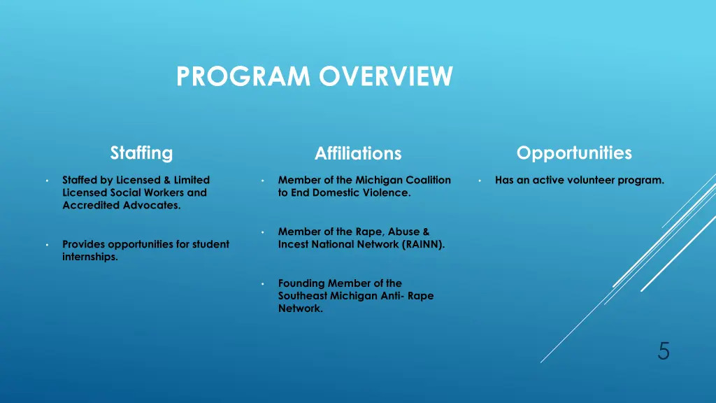 program overview