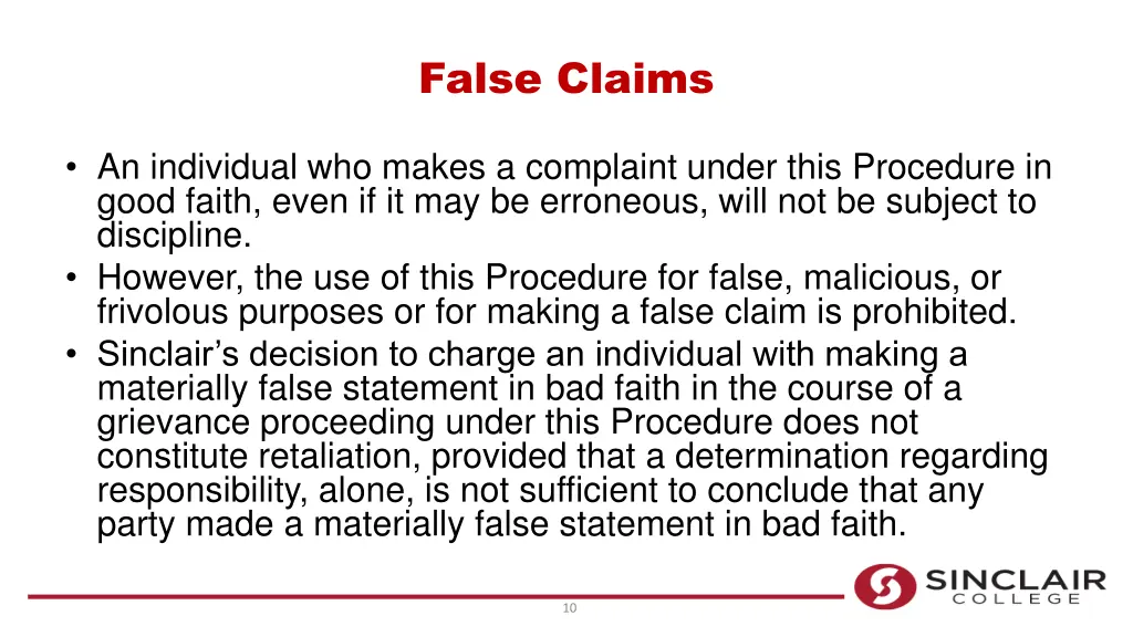 false claims