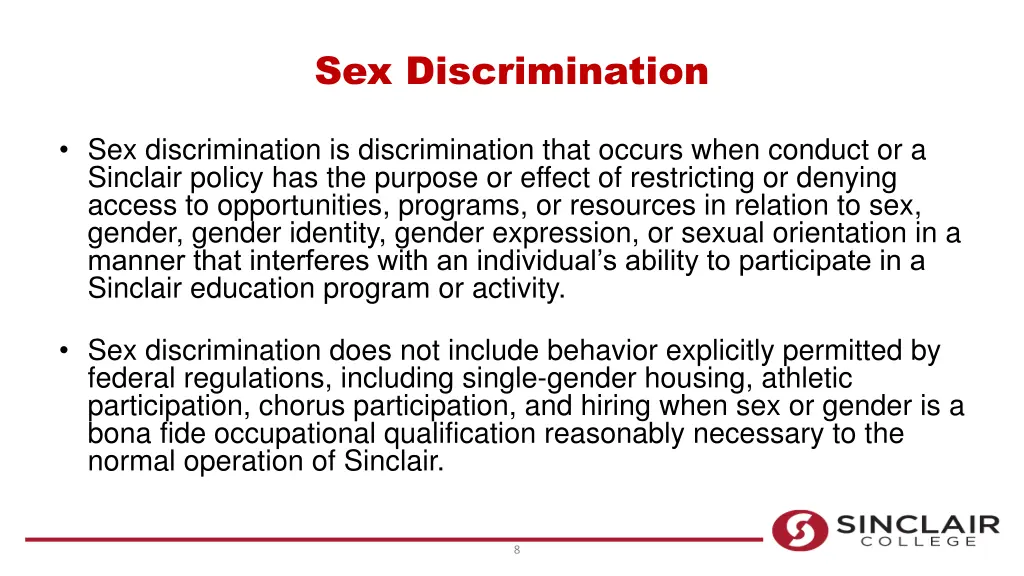 sex discrimination