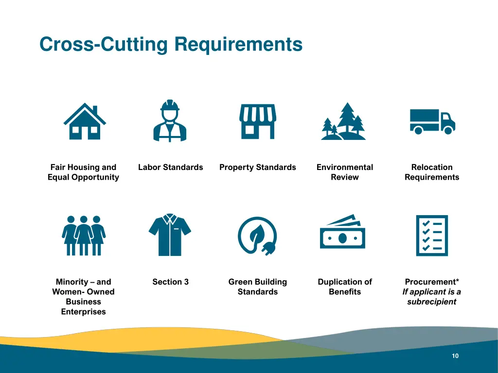 cross cutting requirements