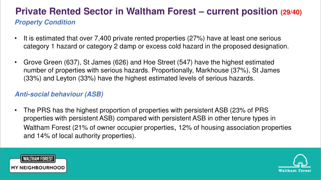 private rented sector in waltham forest current