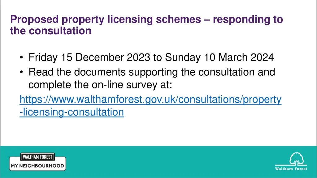 proposed property licensing schemes responding