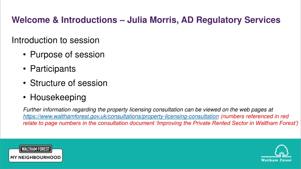 welcome introductions julia morris ad regulatory