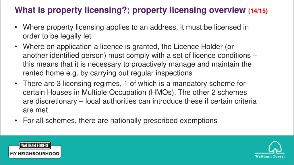 what is property licensing property licensing