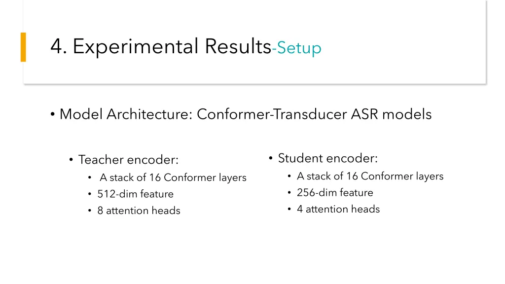 4 experimental results setup 1