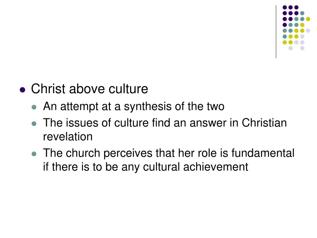 christ above culture an attempt at a synthesis