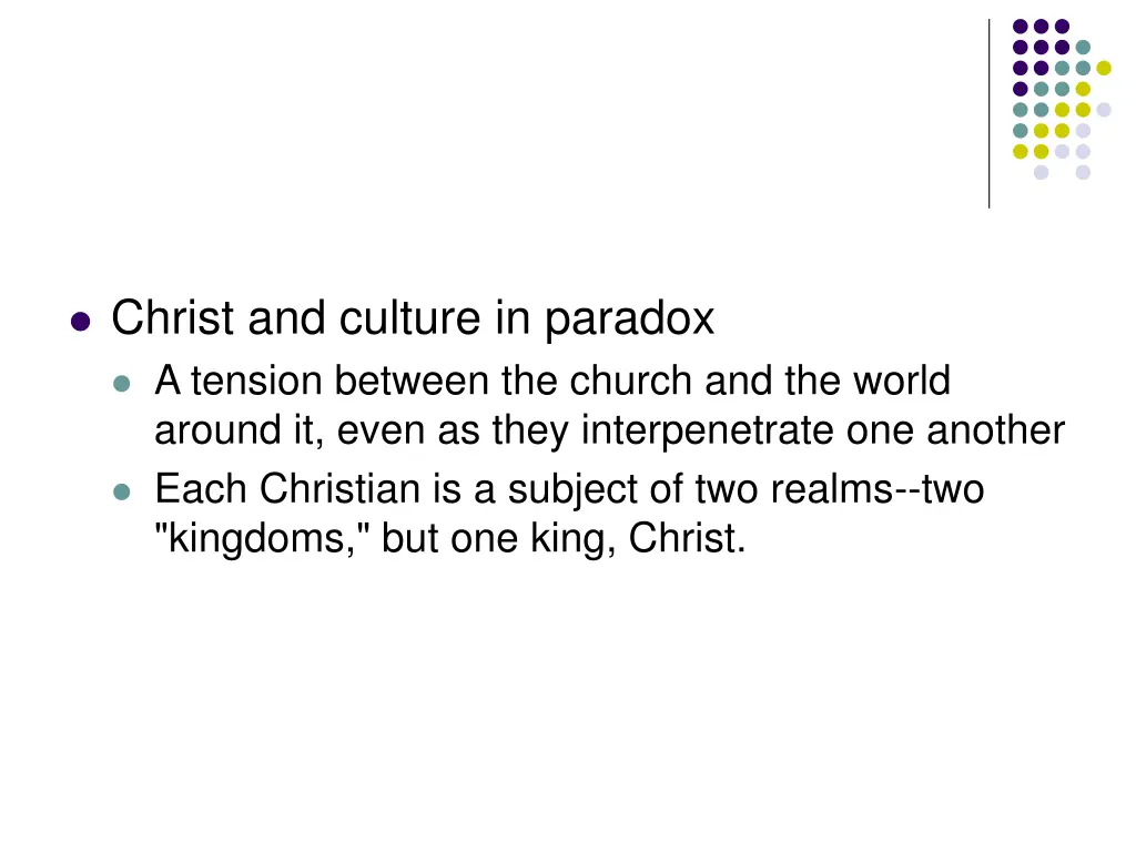 christ and culture in paradox a tension between