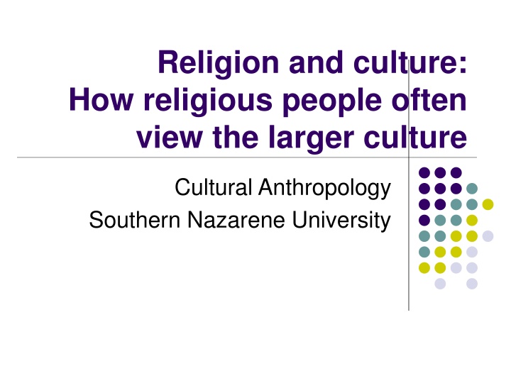 religion and culture how religious people often