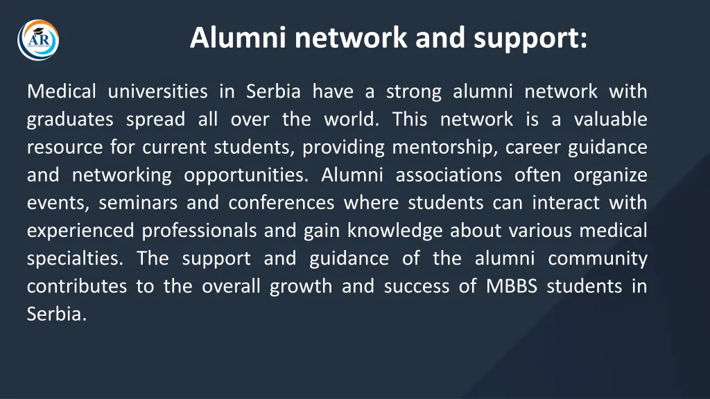 alumni network and support