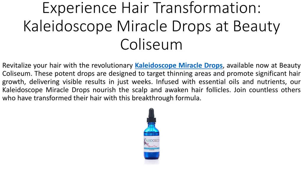 experience hair transformation kaleidoscope