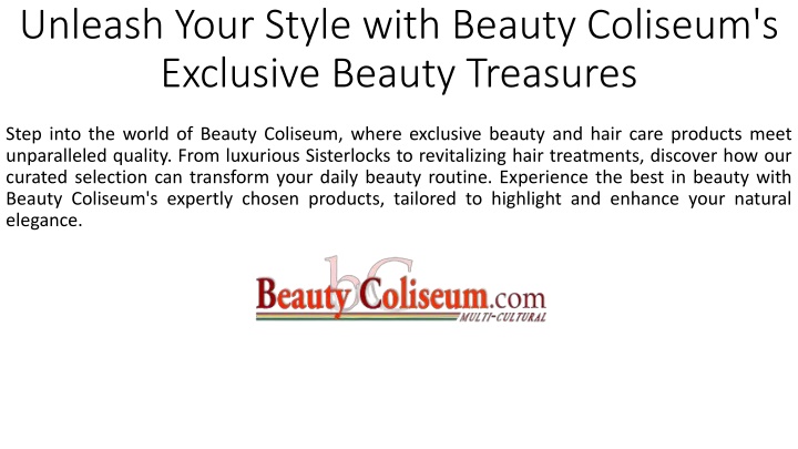 unleash your style with beauty coliseum