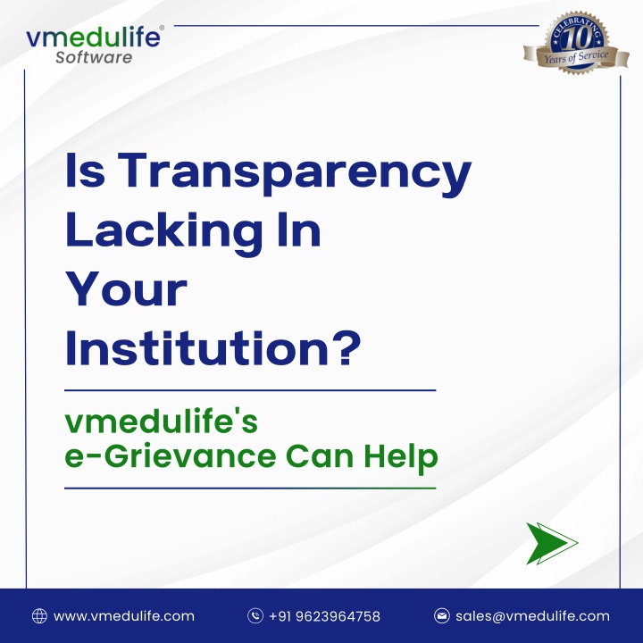 is transparency lacking in your institution