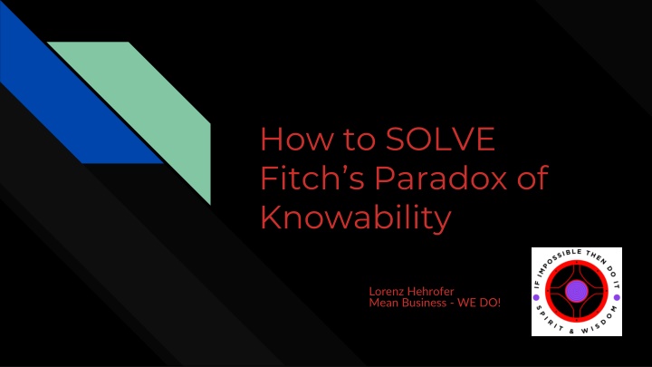 how to solve fitch s paradox of knowability
