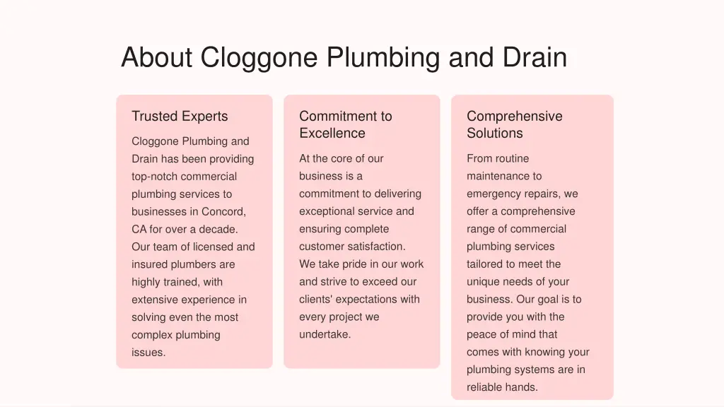 about cloggone plumbing and drain