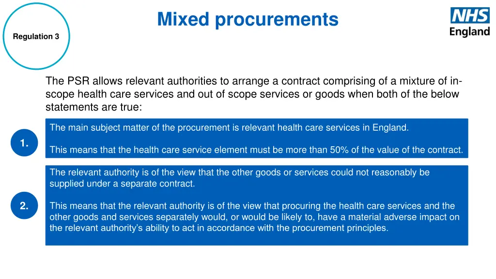 mixed procurements