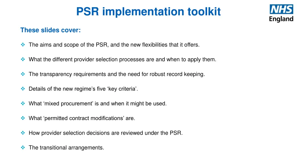 psr implementation toolkit 1