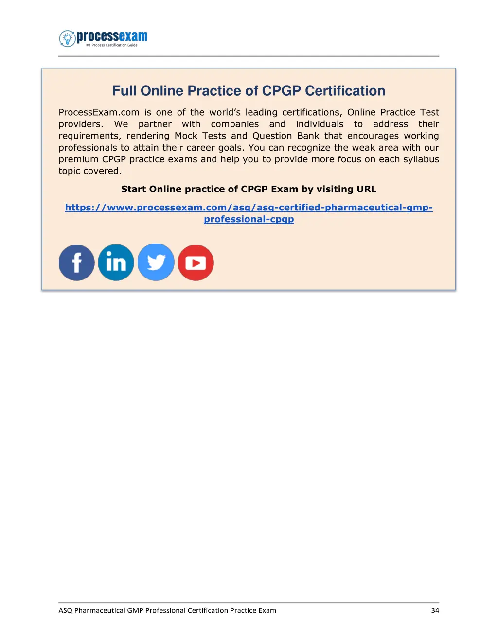 full online practice of cpgp certification