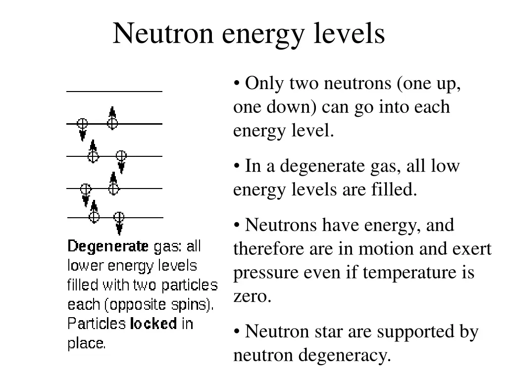 neutron energy levels