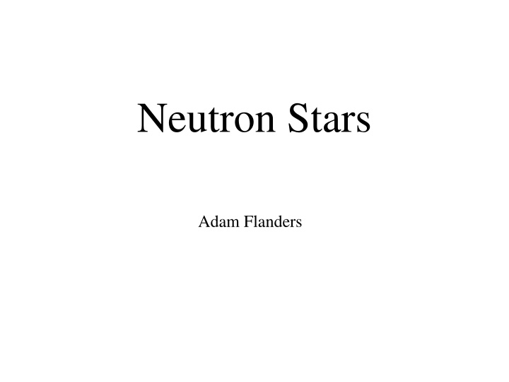 neutron stars