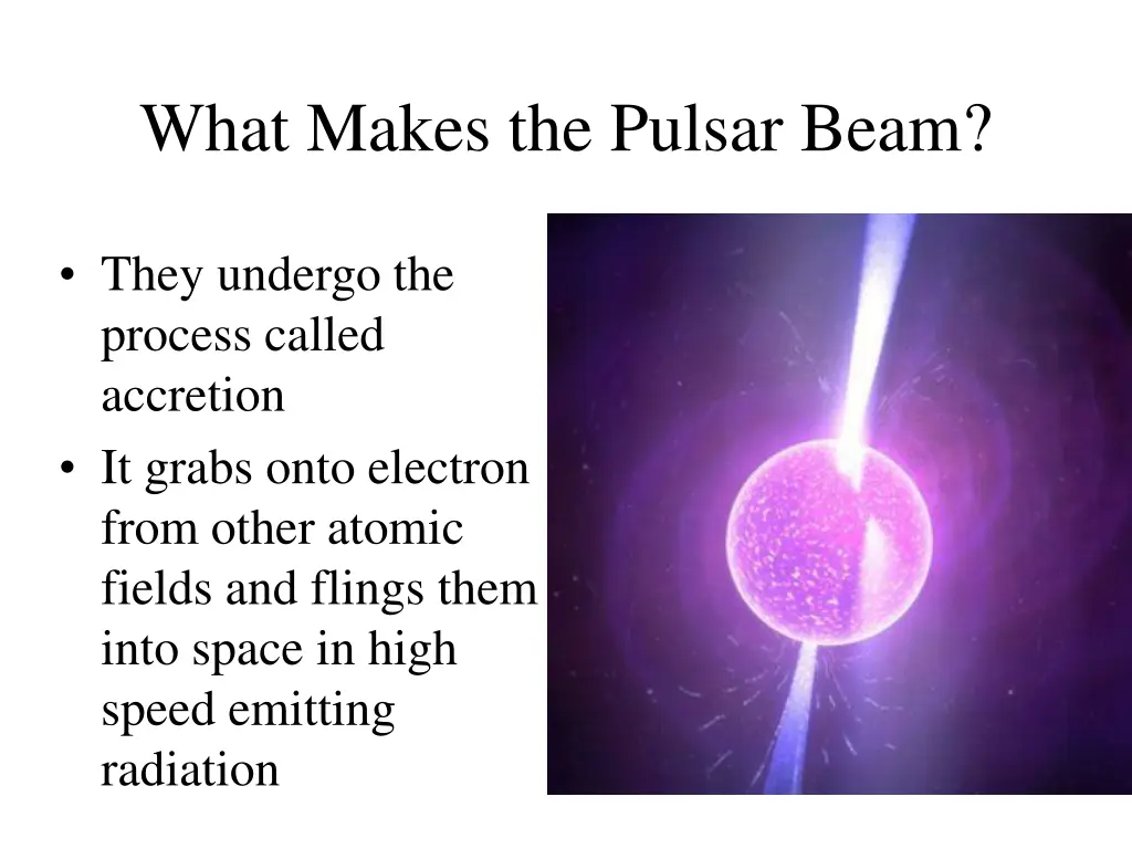 what makes the pulsar beam