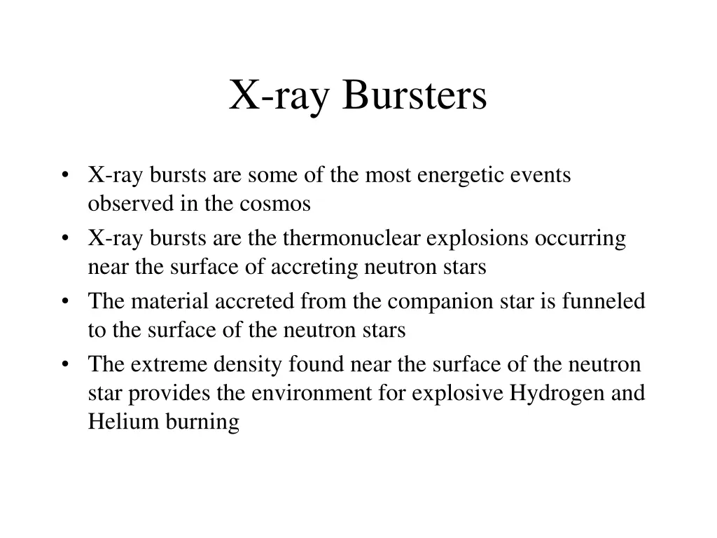 x ray bursters