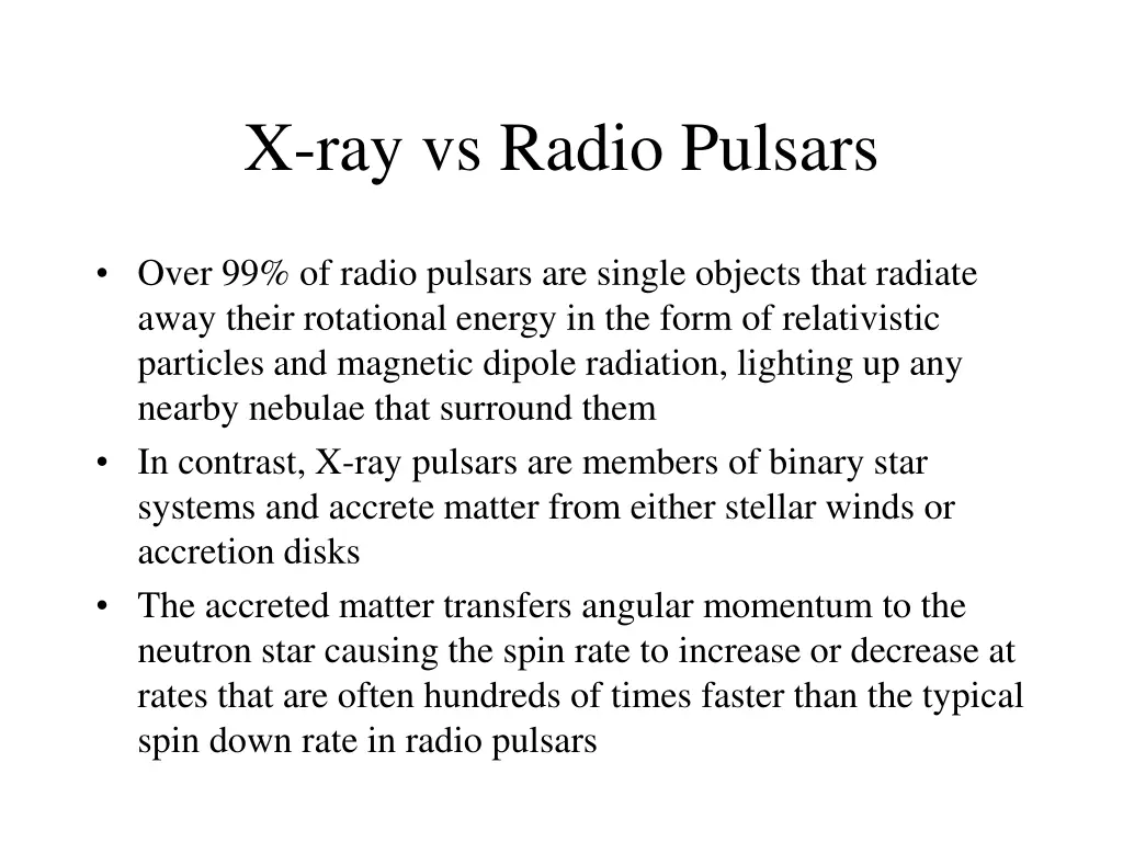x ray vs radio pulsars 2