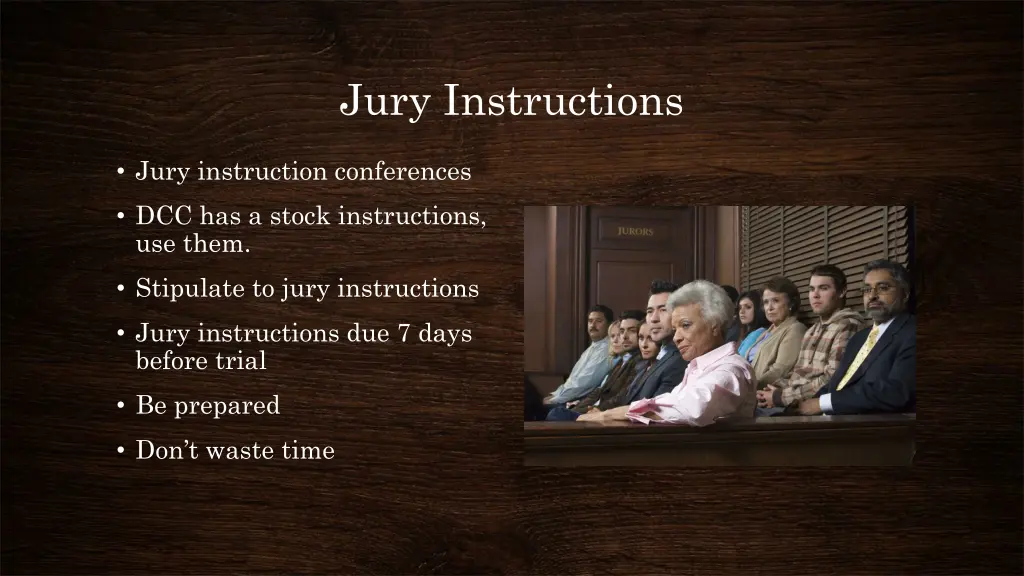 jury instructions