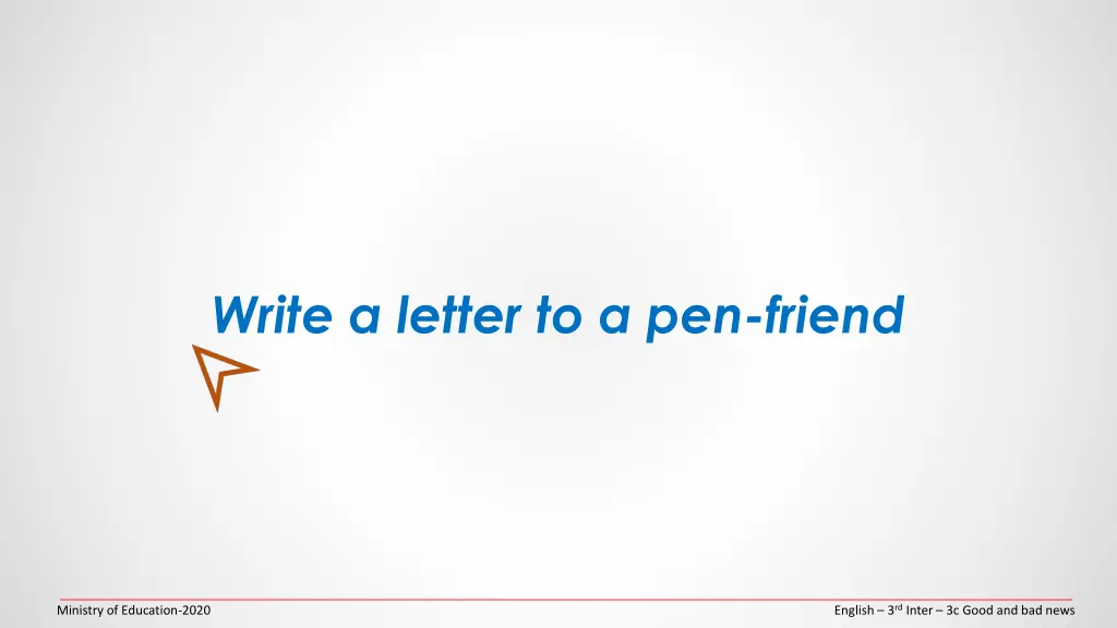 write a letter to a pen friend