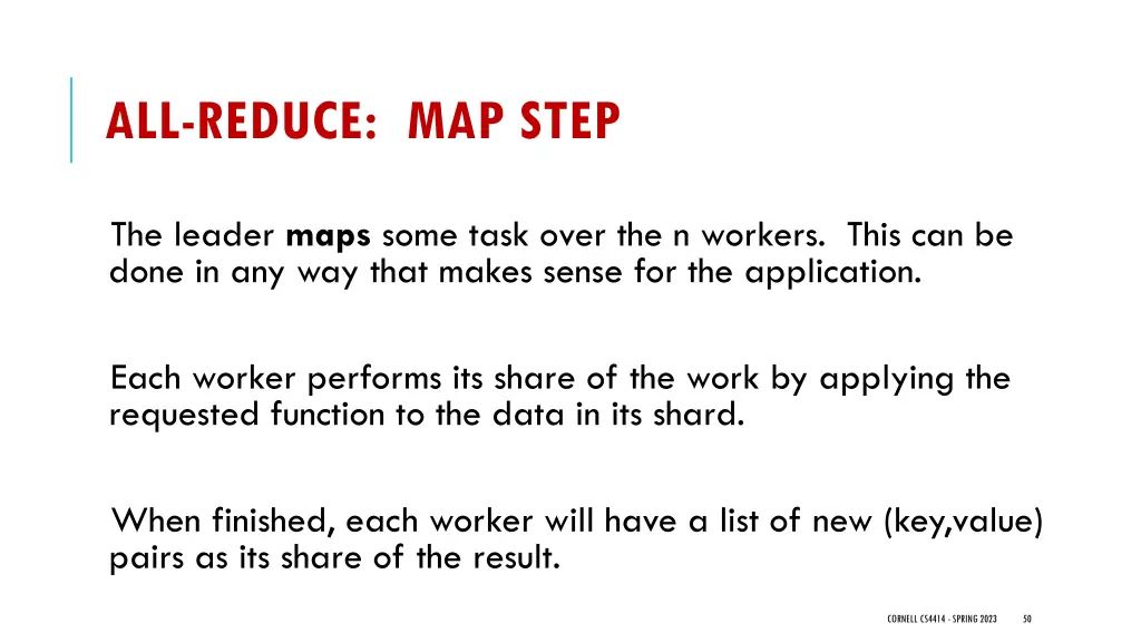 all reduce map step