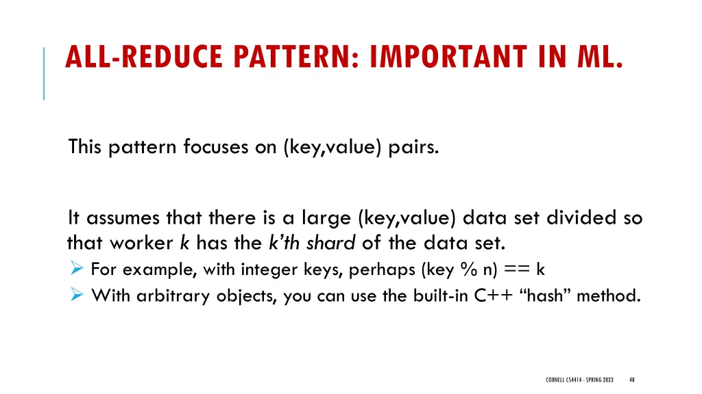 all reduce pattern important in ml