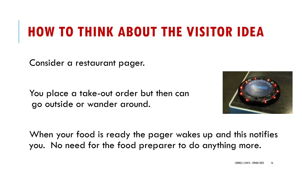 how to think about the visitor idea