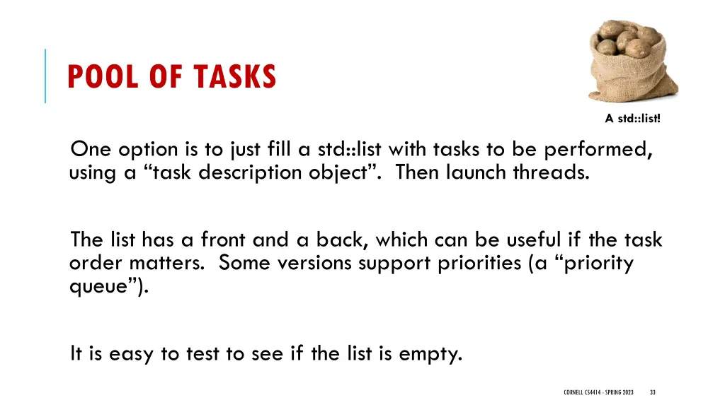 pool of tasks