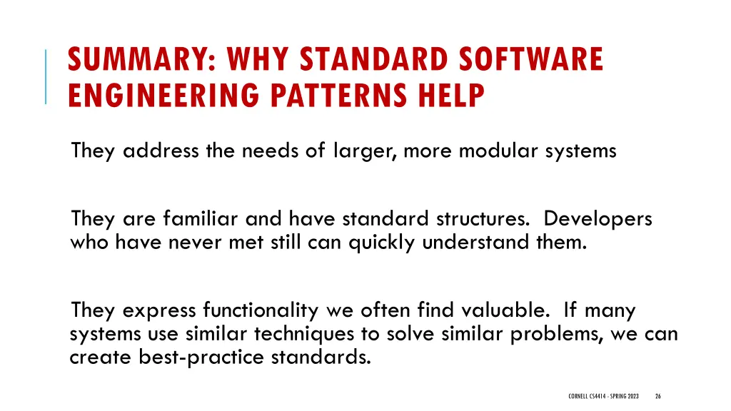 summary why standard software engineering