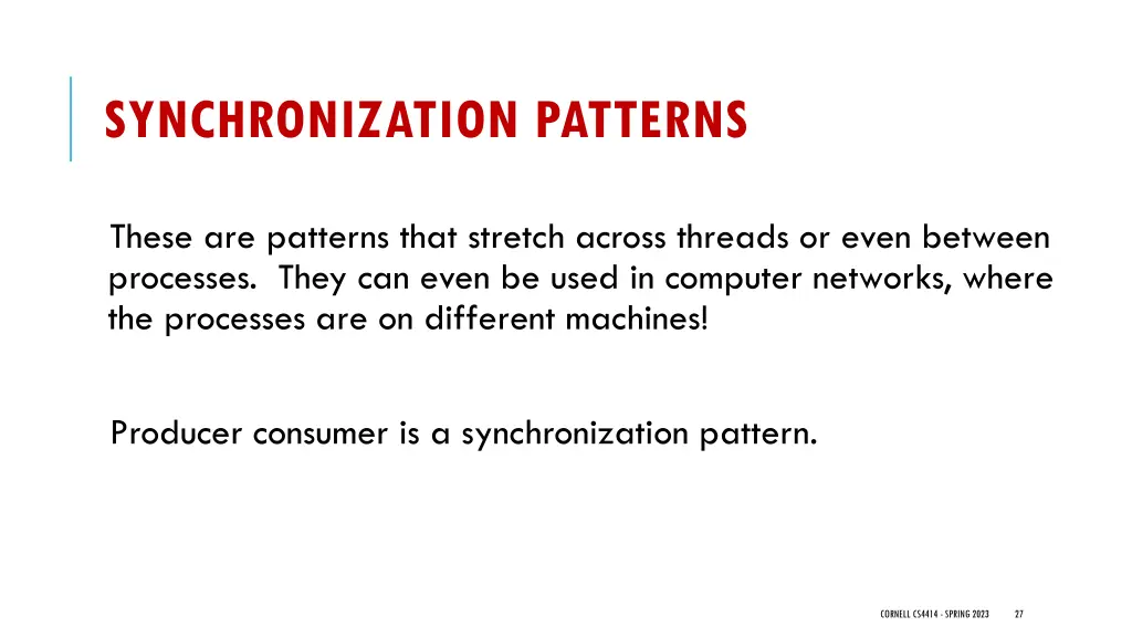 synchronization patterns