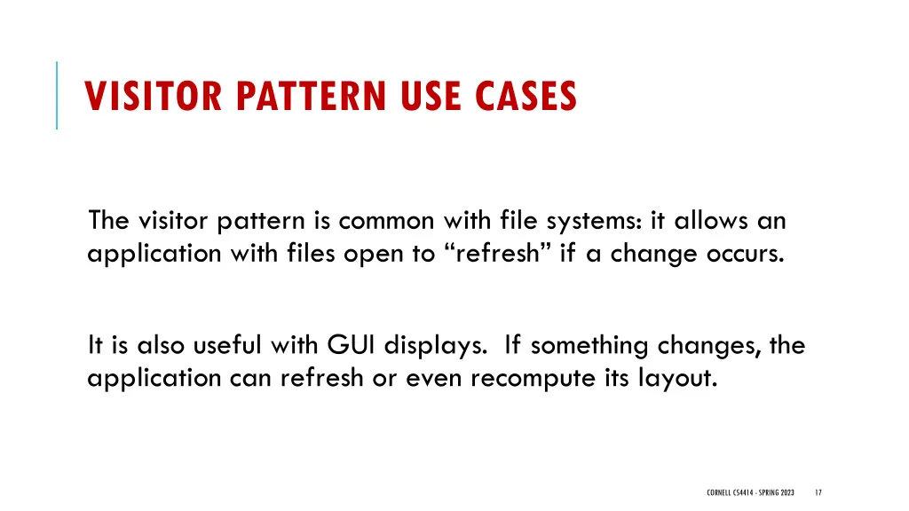 visitor pattern use cases