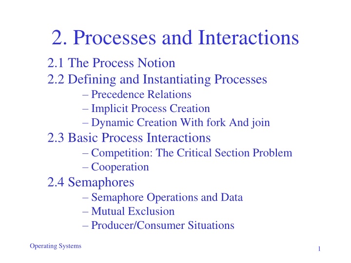 2 processes and interactions 2 1 the process