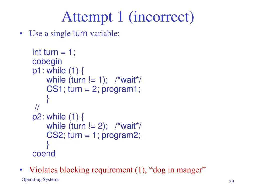 attempt 1 incorrect use a single turn variable