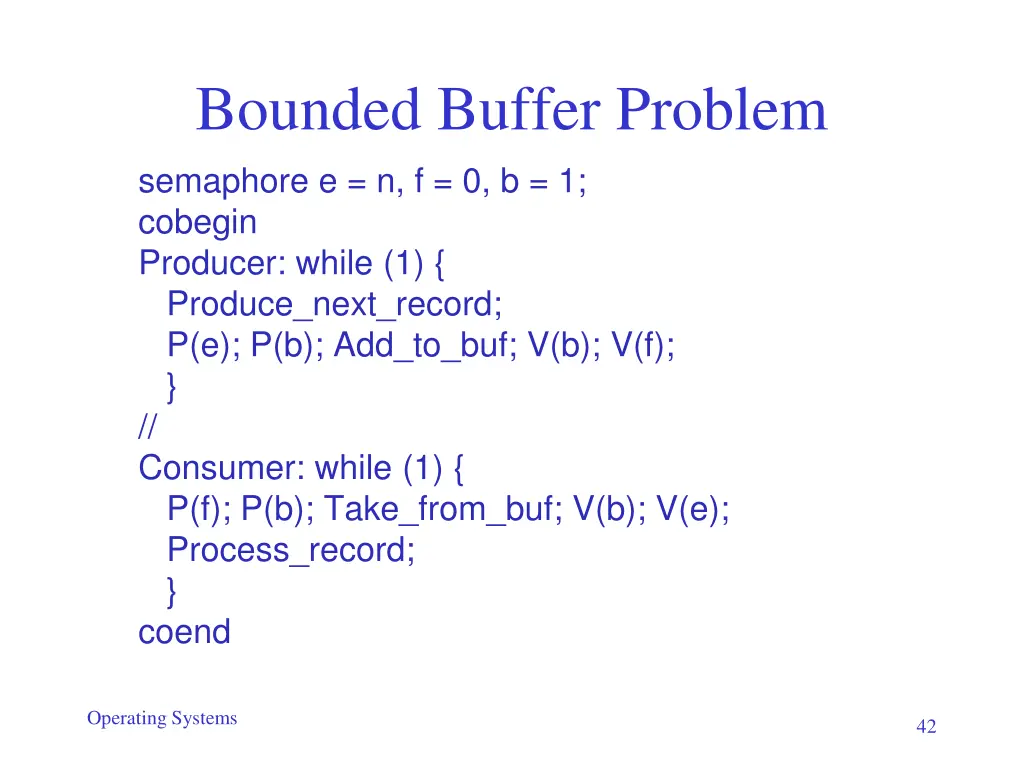 bounded buffer problem semaphore