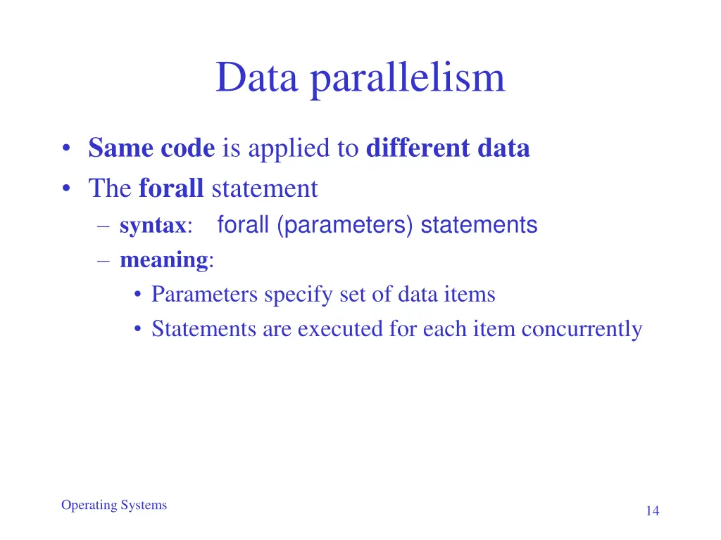 data parallelism