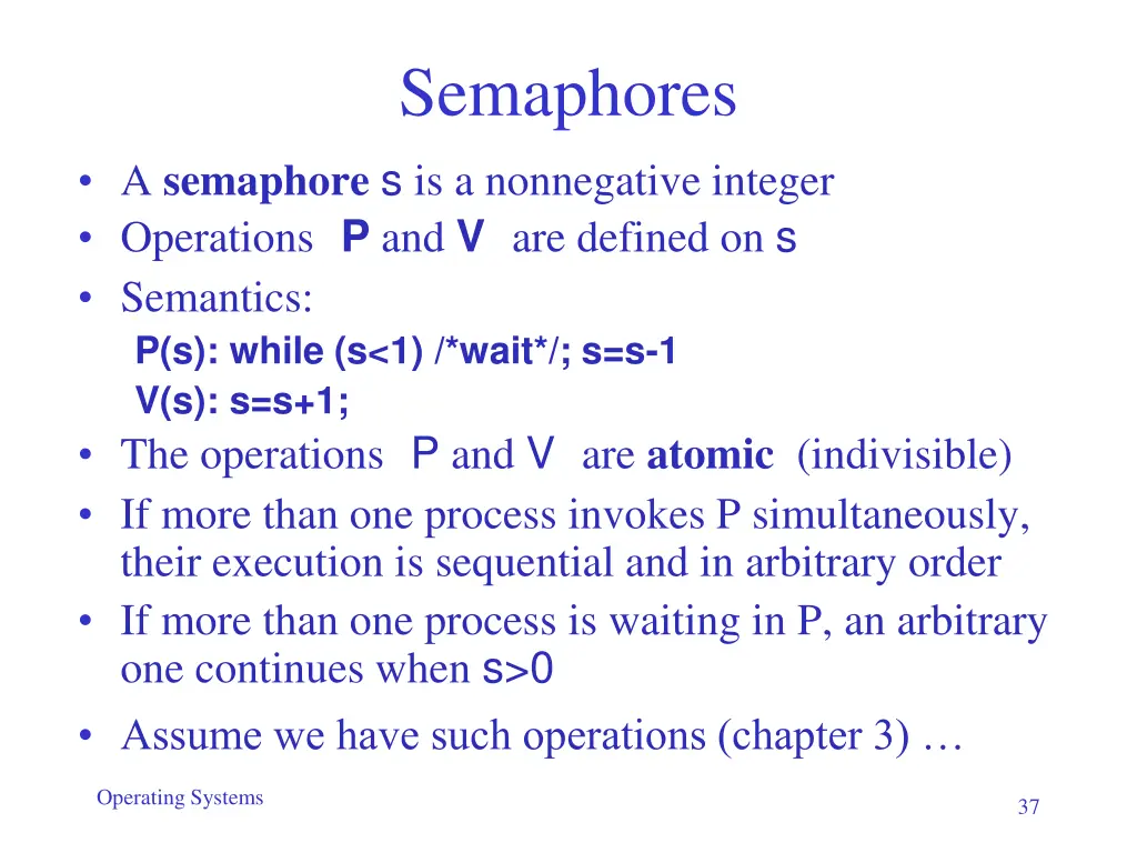 semaphores