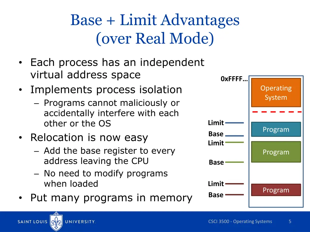 base limit advantages over real mode