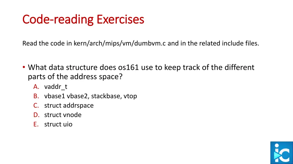 code code reading exercises reading exercises