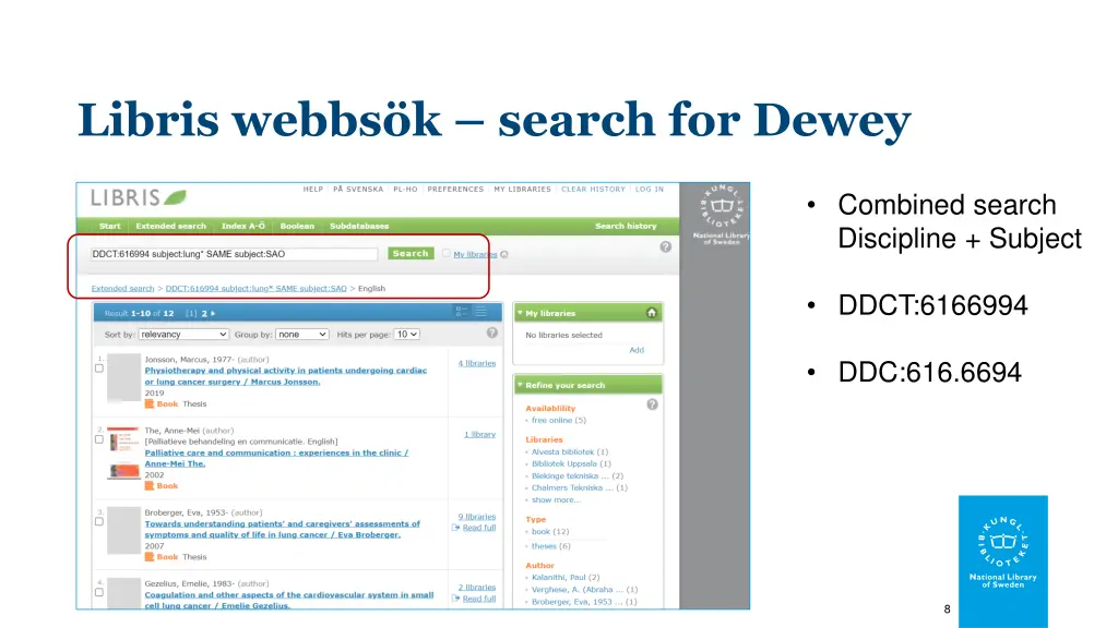 libris webbs k search for dewey