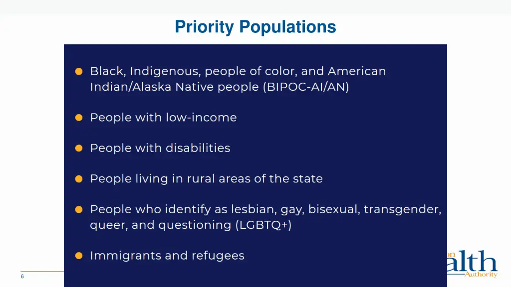 priority populations