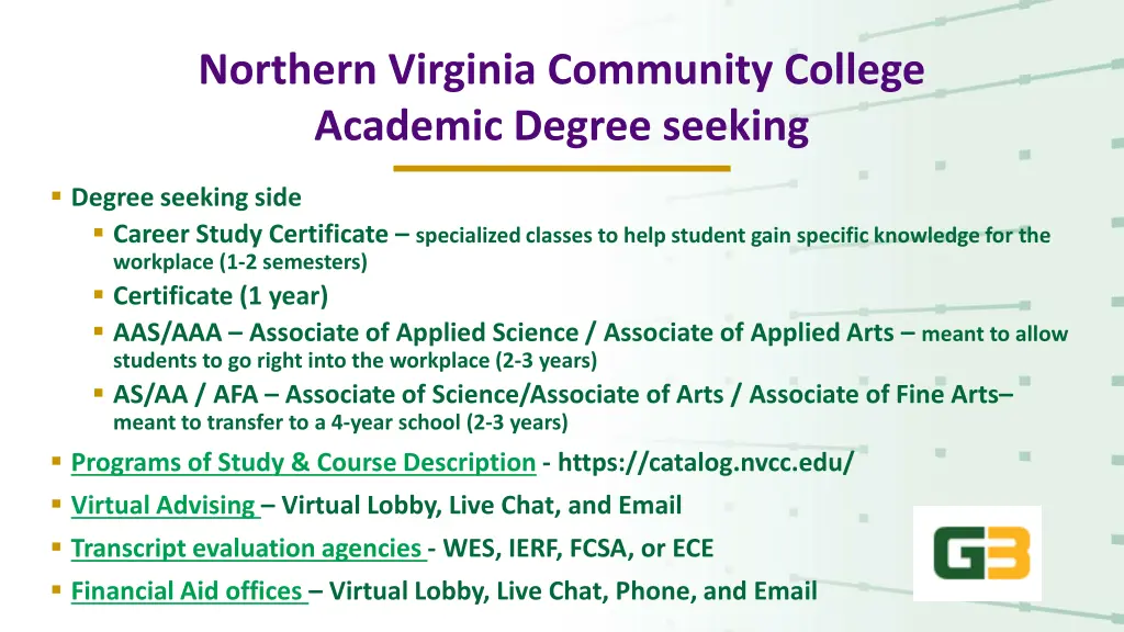 northern virginia community college academic