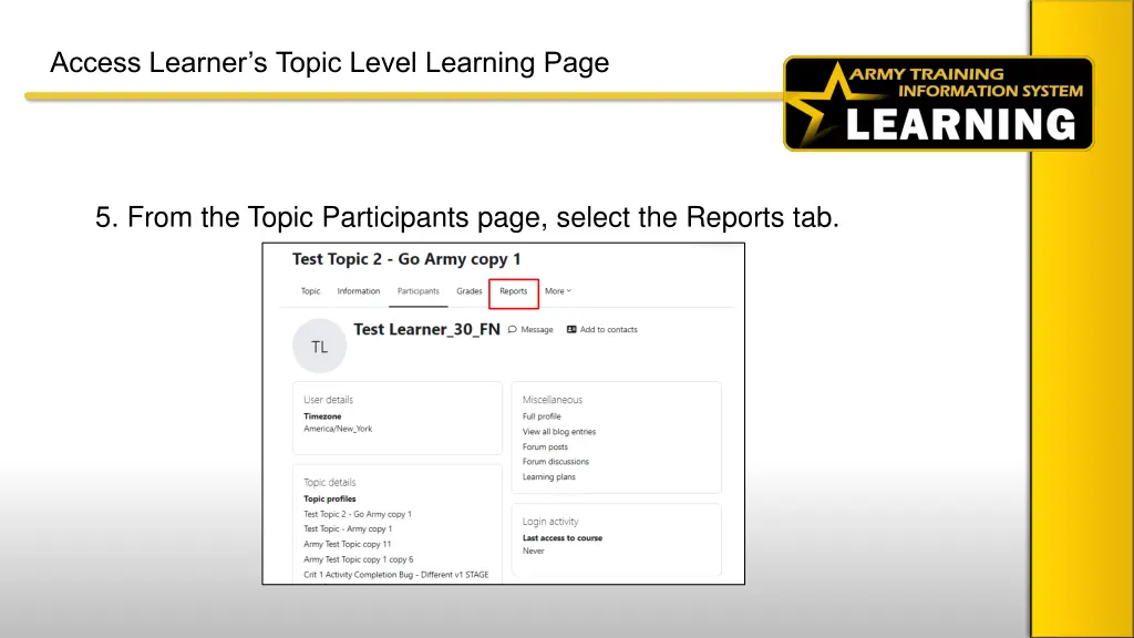 access learner s topic level learning page 3